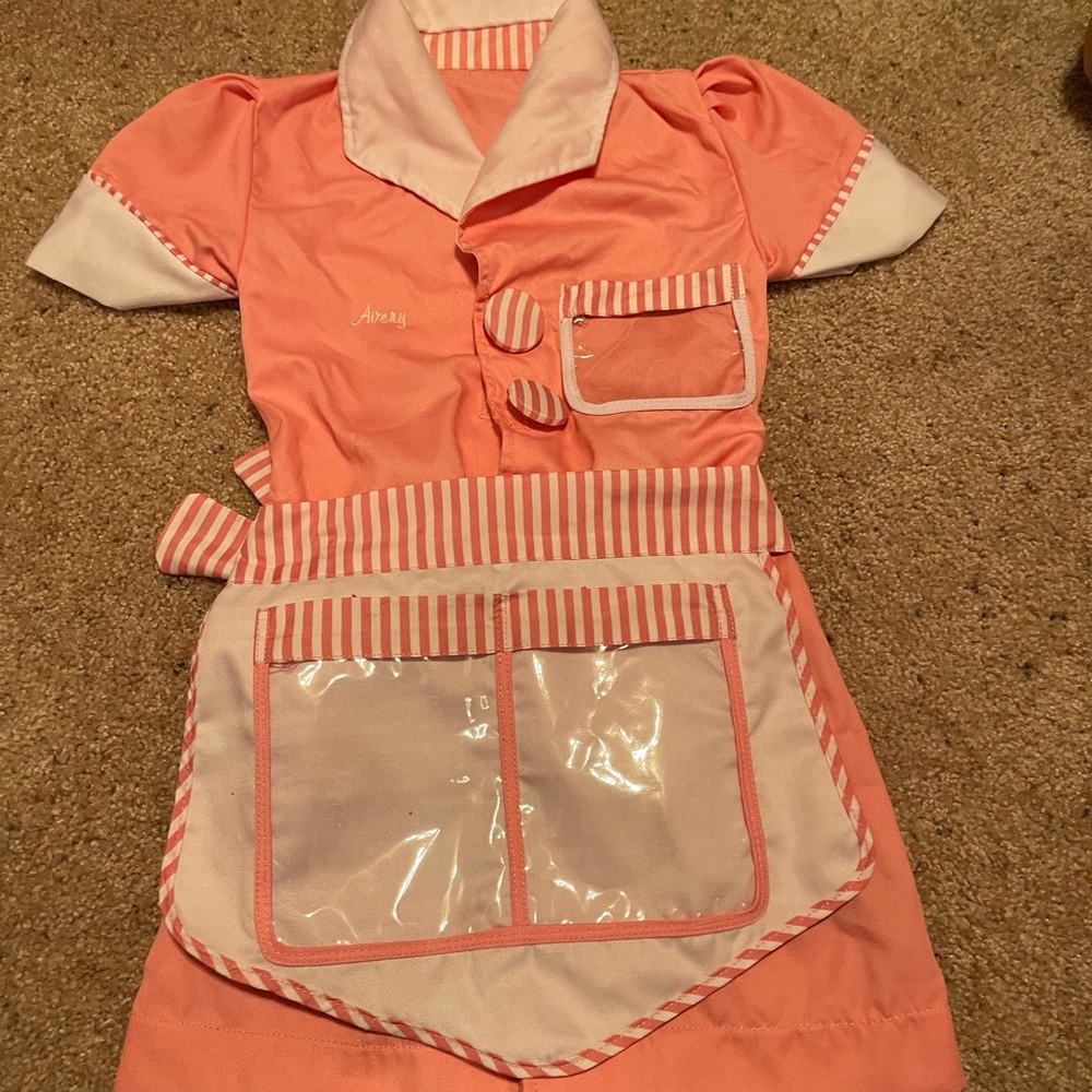 Pink Melissa and Doug diner dress Avery with apron